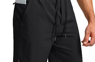 Men’s Running Shorts with Zipper Pockets 7 Inch Lightweight Quick Dry Gym Athlet