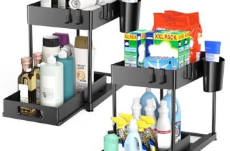 2 Pack Under Sink Organizer with Pull-Out Drawer