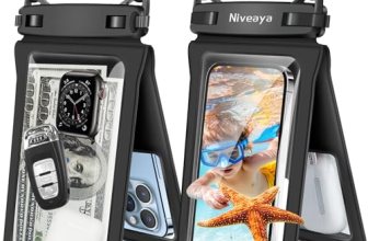 Niveaya IPX8 Double Space Waterproof Phone Pouch (up to 8.3″) -2 Pack Waterproof