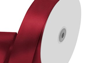 1-1/2″ Wide x 100 Yards Single Faced Polyester Wine Red Satin Ribbon
