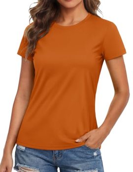 MAGCOMSEN Rash Guard Short Sleeve Swim Shirts for Woman Dry Fit T Shirts for Wom
