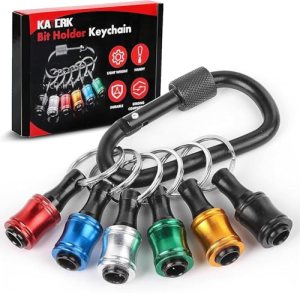 Push to Unlock,Katerk 6pcs 1/4 inch Hex Shank Aluminum Alloy Screwdriver Bit Hol