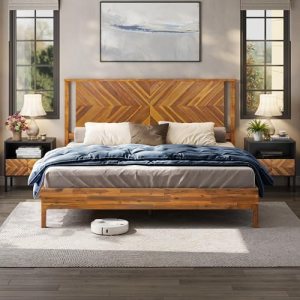 Bme Vivian 14 Inch Deluxe Bed Frame with Headboard