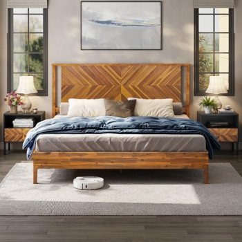 Bme Vivian 14 Inch Deluxe Bed Frame with Headboard