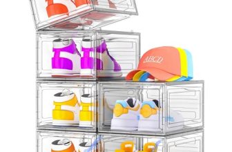 Thickened Clear Shoe Storage Organizer with Magnetic Door