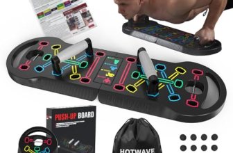 HOTWAVE Push Up Board Fitness,Foldable 20 in 1 Push Up Bar at Home Gym