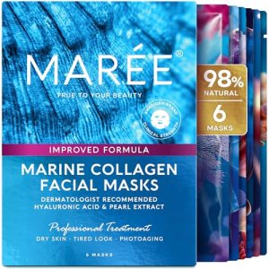 MAREE Collagen Facial Mask with Hyaluronic Acid — Sheet Face Mask Skincare — Cen
