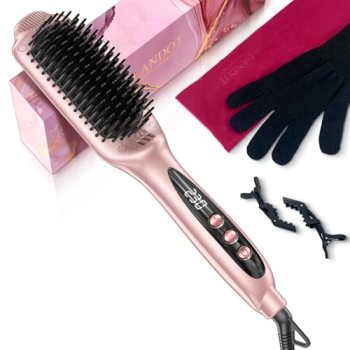 LANDOT Ionic Hair Straightener Brush