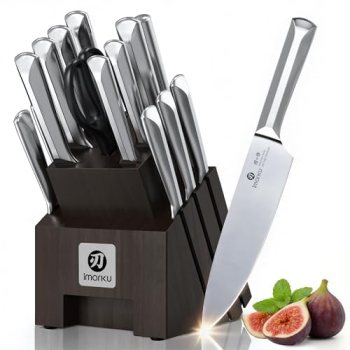 imarku Knife Set, 16 PCS High Carbon Japanese Stainless Steel Knife Sets for Kit