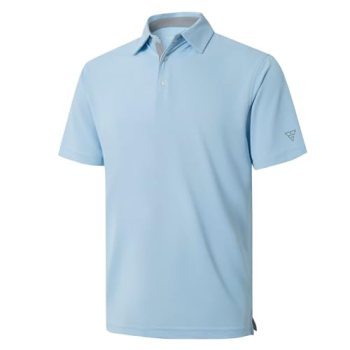 M MAELREG Mens Pique Polo Shirts Short Sleeve Performance Moisture Wicking Quick
