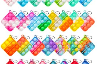Pop Fidget Toys Bulk Its Party Favors for Kids 4-8 8-12 30 Pack Mini Pop Keychai