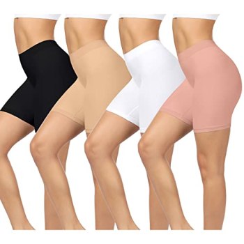 BESTENA 4 Pack Slip Shorts for Women Under Dress