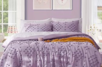 Geniospin Purple Queen Comforter Set for Girls- 7 Pieces Pom Tufted Bed in A Bag