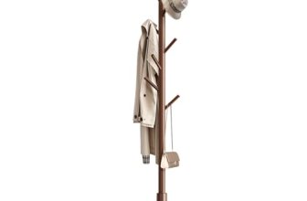OUTGAVA Wooden Coat Rack Freestanding with 8 Hooks