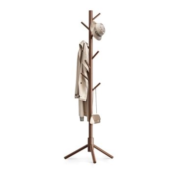 OUTGAVA Wooden Coat Rack Freestanding with 8 Hooks