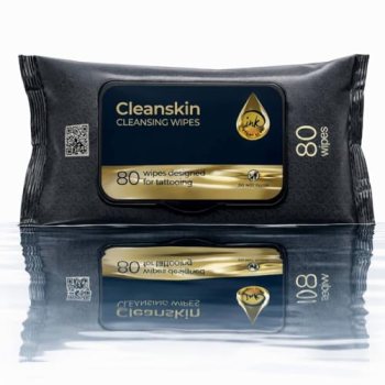 CleanSkin Cleansing Green Soap Tattoo Wipes All in One Solution Tattoo Wipes for