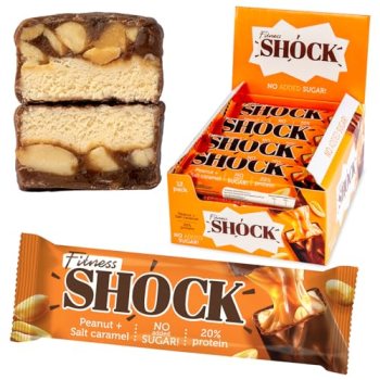 Fitness SHOCK Peanut Salted Caramel Protein Bars – Gluten Free
