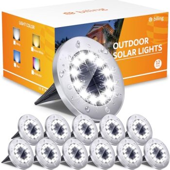 Biling Solar Outdoor Lights 12 Pack