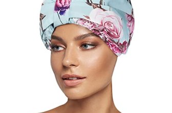 INNELO Luxury Shower Cap for Women Reusable Waterproof