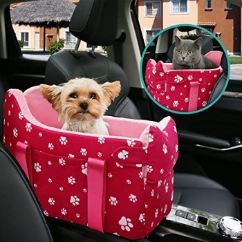 Cullaby Center Console Dog Car Seat for Small Dogs Under 15 lbs
