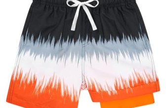Belovecol Boys Swim Trunks with Boxer Brief Liner Kids Anti-Chafe No Mesh Bathin