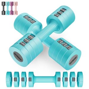 EAST MOUNT Adjustable Dumbbells 5 lb Dumbbells Set of 2 / Pair 10 lb Total Free