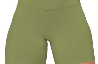 Sunzel 5″ High Waist Biker Shorts for Women No Front Seam Soft Yoga Workout Gym