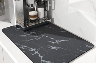 AMOAMI-Coffee Mat Hide Stain Rubber Backed Absorbent Dish Drying Mat for Kitchen