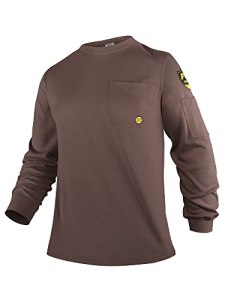 PTAHDUS FR Shirts for Men, 7.1oz Flame Resistant Clothing Long Sleeve FRC Weldin