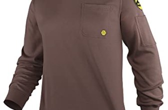 PTAHDUS FR Shirts for Men, 7.1oz Flame Resistant Clothing Long Sleeve FRC Weldin