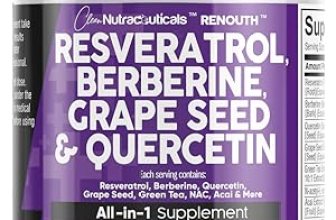 Clean Resveratrol Supplement | Berberine Grape Seed Extract Quercetin Green Tea