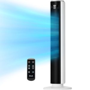 LEVOIT Tower Fan for Bedroom, 90° Oscillating Standing Fan with 28dB Quiet for S