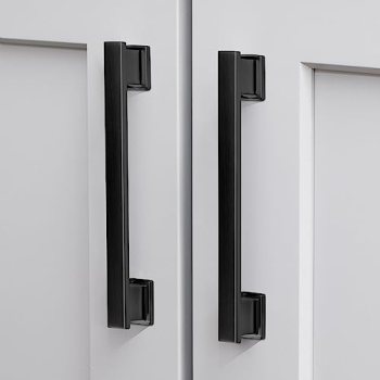 VEHCIL 20 Pack Square Matte Black Cabinet Pulls