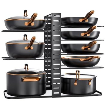 MUDEELA Pots and Pans Organizer Rack under Cabinet 14.55in Height
