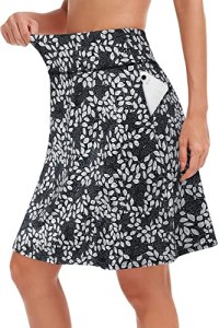 KORALHY Womens Skorts Skirts, 20″ Knee Length Skorts Skirt for Women with Pocket