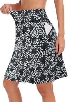 KORALHY Womens Skorts Skirts, 20″ Knee Length Skorts Skirt for Women with Pocket