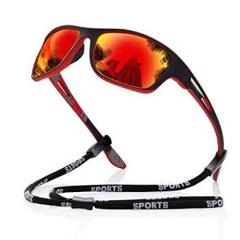 suoso Polarized Sports Sunglasses for Men: UV400 Protection Glasses Wrap Around
