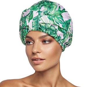 INNELO Luxury Shower Cap for Women Reusable Waterproof