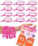 UpBrands 12-Pack Pink 7-Inch Zipper Bracelets