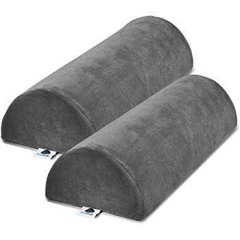 2 Pack Large Half Moon Bolster Pillow for Legs