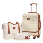 Coolife Suitcase Set 3 Piece Luggage Set Carry On Travel Luggage TSA Lock Spinne