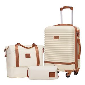 Coolife Suitcase Set 3 Piece Luggage Set Carry On Travel Luggage TSA Lock Spinne
