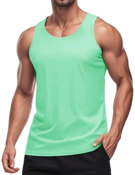 MAGCOMSEN Men’s UPF 50+ Tank Top Quick Dry Summer Workout Muscle Sleeveless Shir