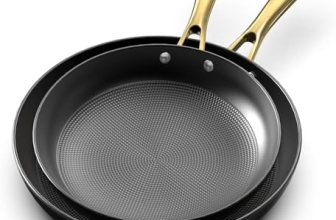 imarku Non Stick Frying Pans, 10 & 12 Inch Cast Iron Skillets with Honeycomb Sur