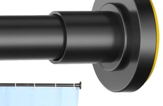 CorkLatta Black Shower Curtain Rod 31 to 80 Inch