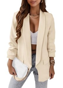 KIRUNDO Blazers for Women Oversized Business Casual 2026 Spring Fall Fashion Lon