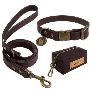 Wisedog Waterproof Dog Collar and Leash Set