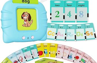 Aullsaty Toddler Toys Talking Flash Cards for 1 2 3 4 5 6 Year Old Boys and Girl