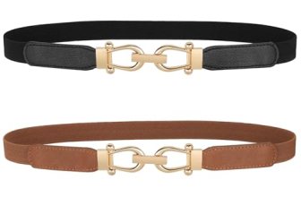 JASGOOD Women Skinny Elastic Belt for Dresses