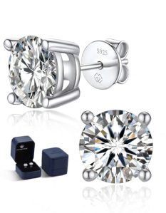 MomentWish Moissanite Stud Earrings for Women